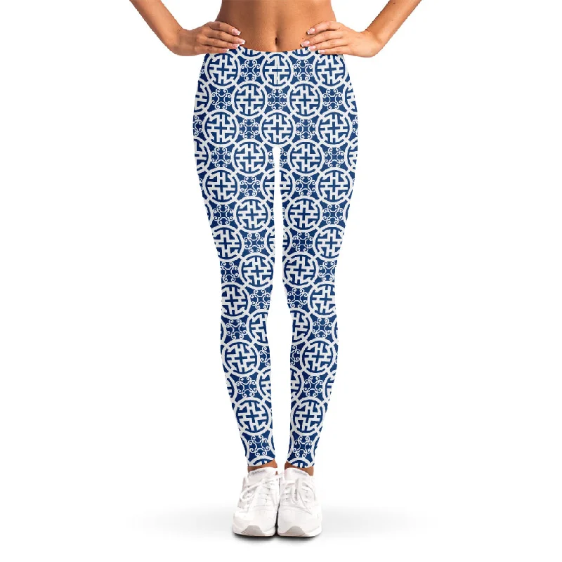 Buy More, Save More Chinese Luck Symbol Pattern Print Women's Leggings