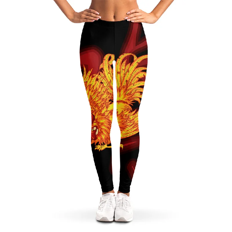 Big Savings Chinese New Year Rooster Print Women's Leggings