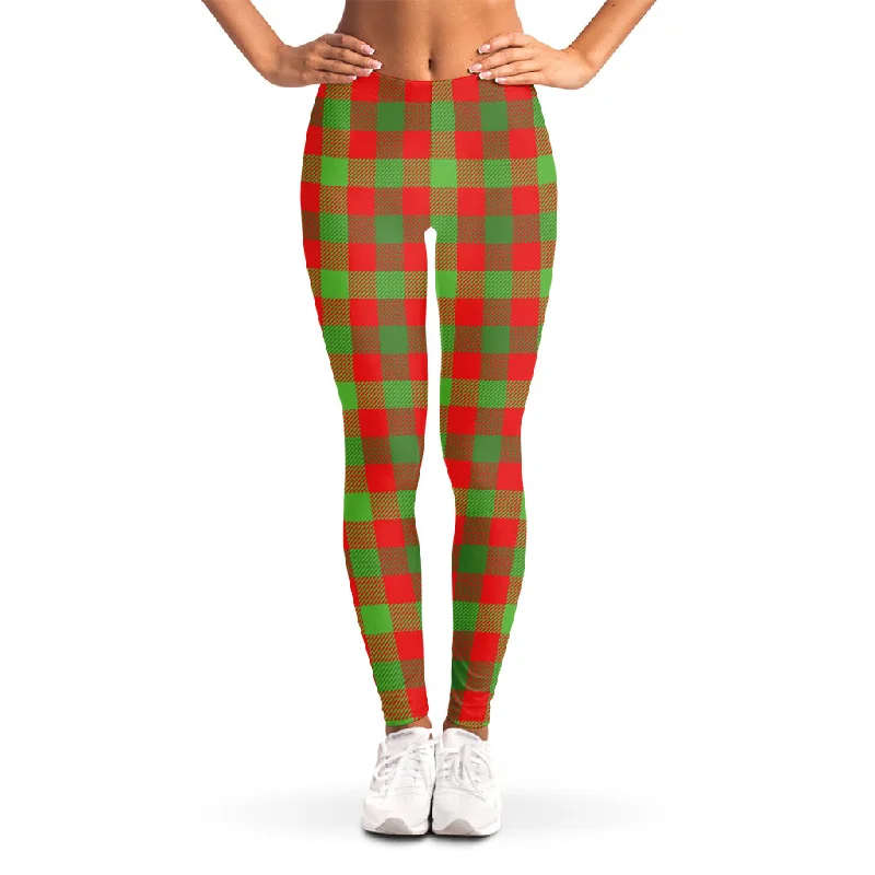 Major Savings Christmas Buffalo Plaid Print Women's Leggings