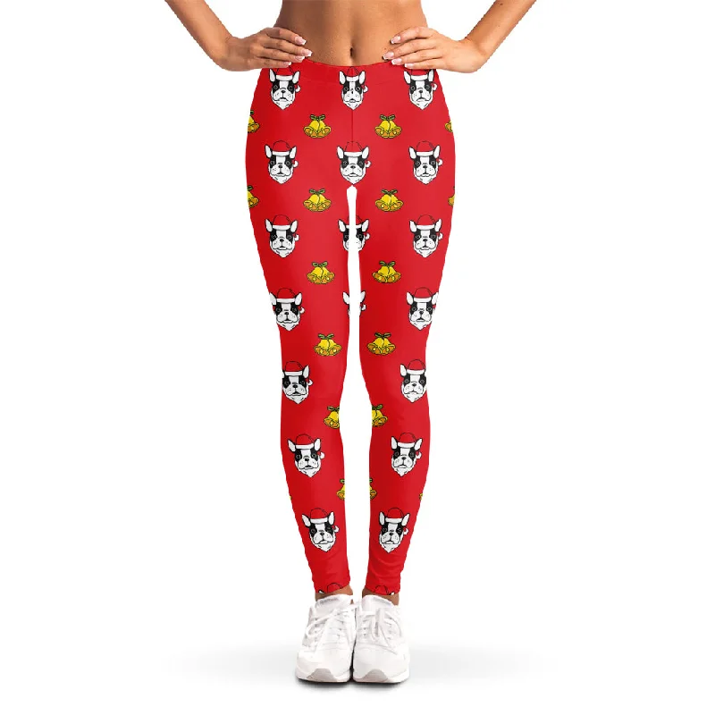 Price Meltdown Christmas French Bulldog Santa Print Women's Leggings