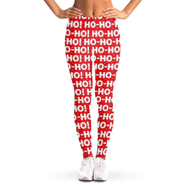 Savings Spectacular Christmas Ho Ho Ho Pattern Print Women's Leggings