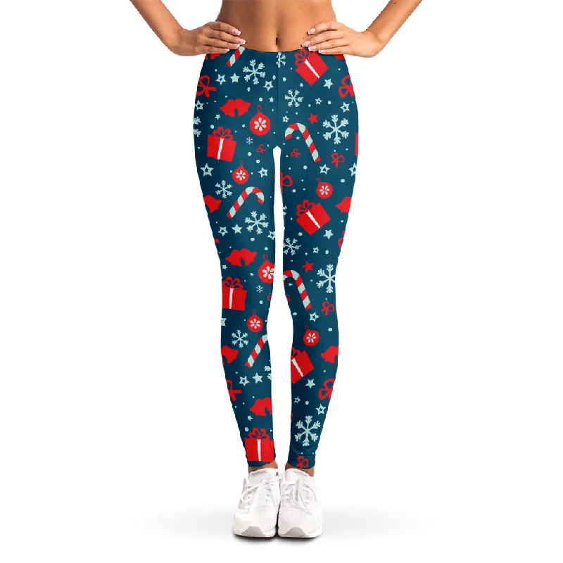 Price Buster Christmas Holiday Elements Pattern Print Women's Leggings