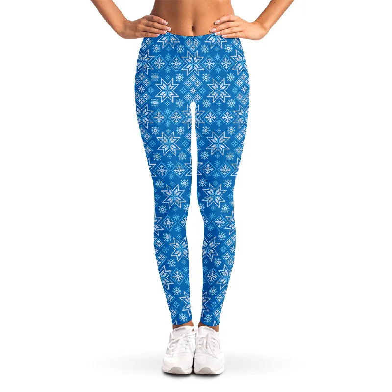 Special Buy Christmas Nordic Knitted Pattern Print Women's Leggings