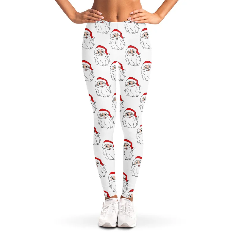Anniversary Sale Christmas Santa Claus Pattern Print Women's Leggings