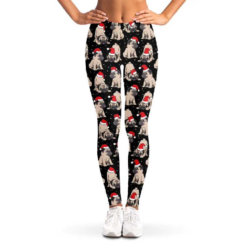 Buy More, Save More Christmas Santa Pug Pattern Print Women's Leggings
