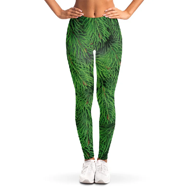 Super Sale Christmas Tree Branches Print Women's Leggings