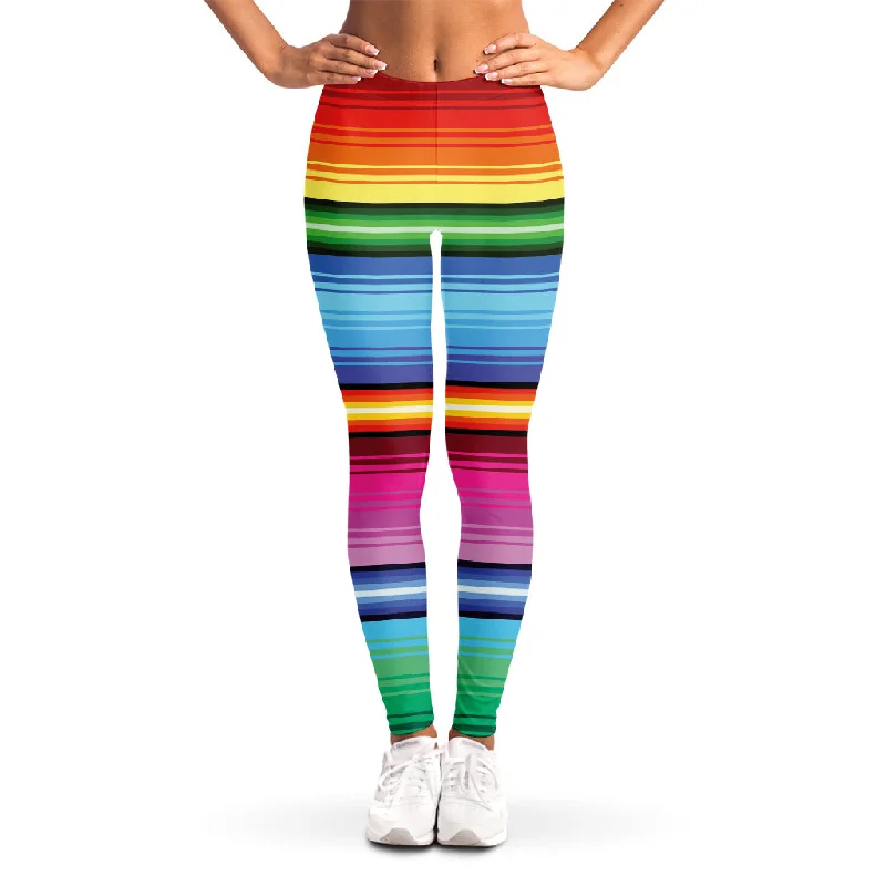 Special Discount Cinco De Mayo Mexican Stripe Print Women's Leggings