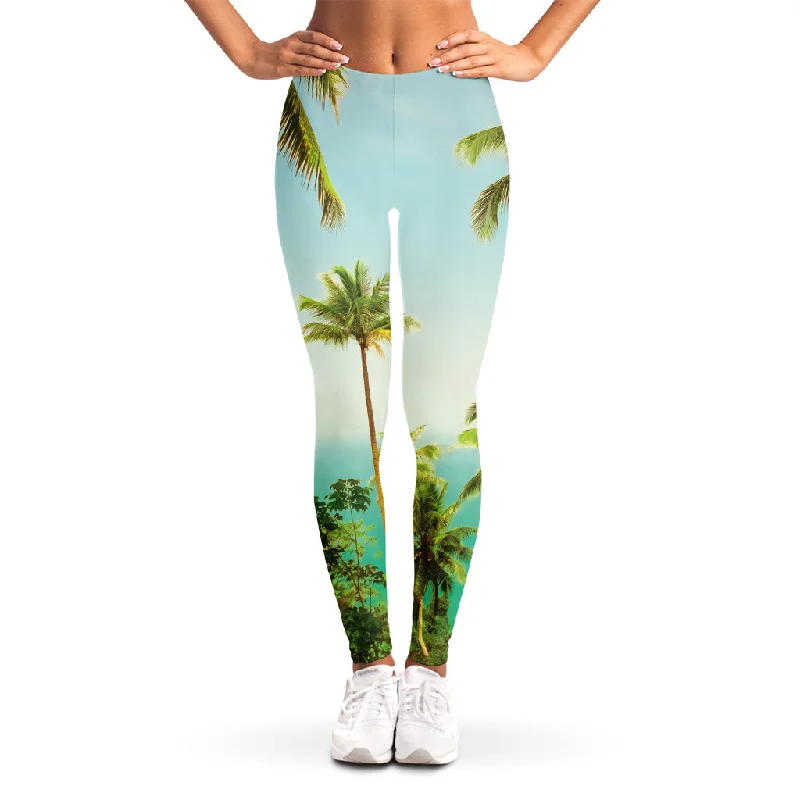 Great Deals Coconut Tree Print Women's Leggings