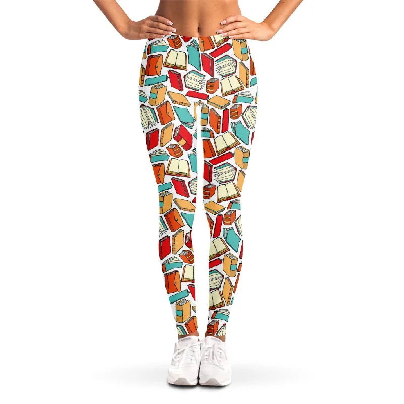 Blowout Deals Colorful Books Pattern Print Women's Leggings