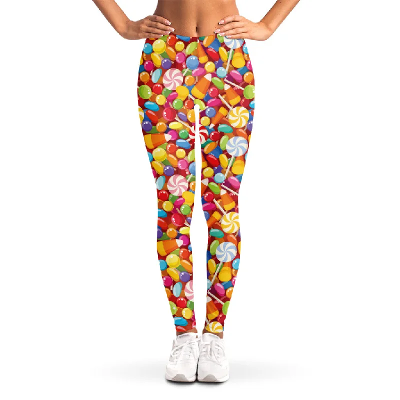 Shop and Save Colorful Candy Pattern Print Women's Leggings