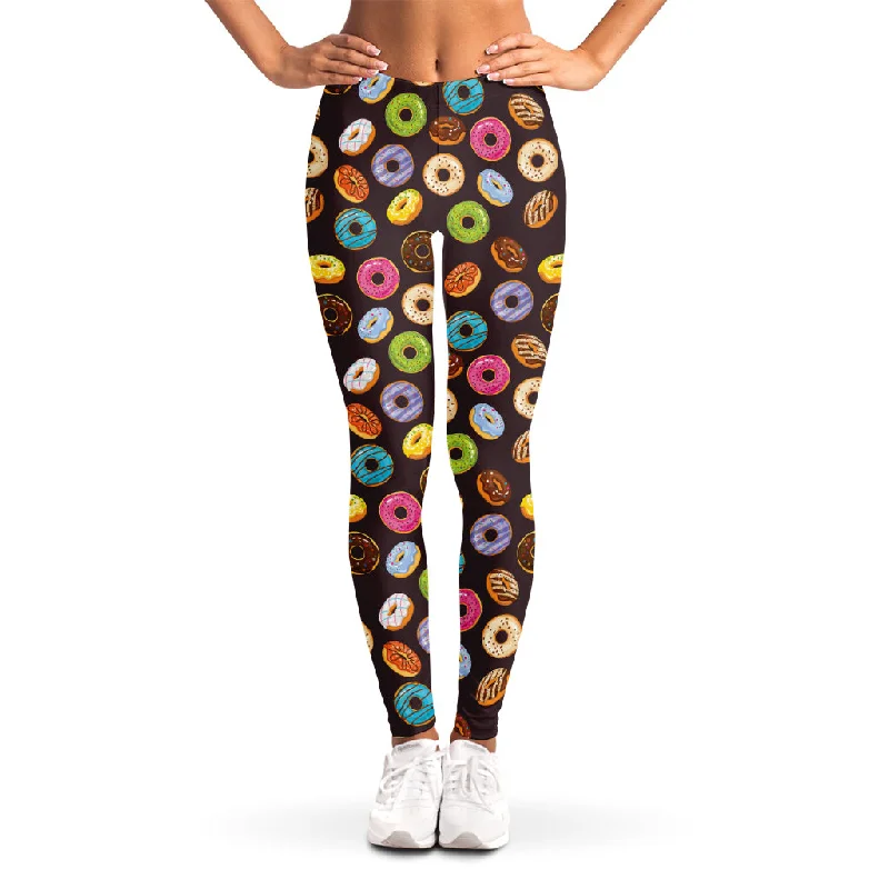 Great Deals Colorful Donut Pattern Print Women's Leggings