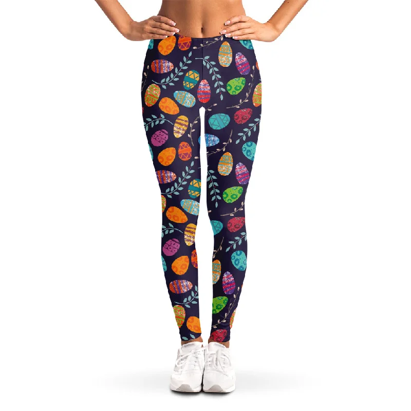 Final Clearance Colorful Easter Eggs Pattern Print Women's Leggings