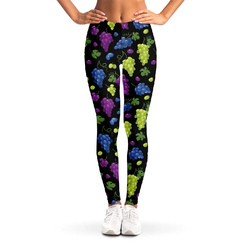 Bargain Bin Colorful Grapes Pattern Print Women's Leggings