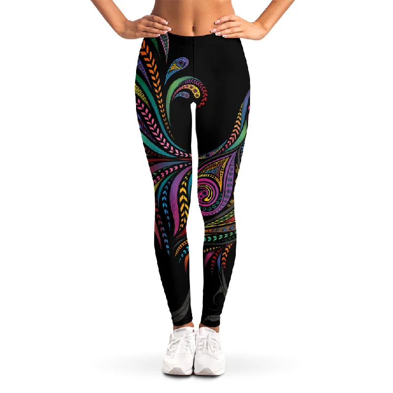 Extra Savings Colorful Rooster Print Women's Leggings