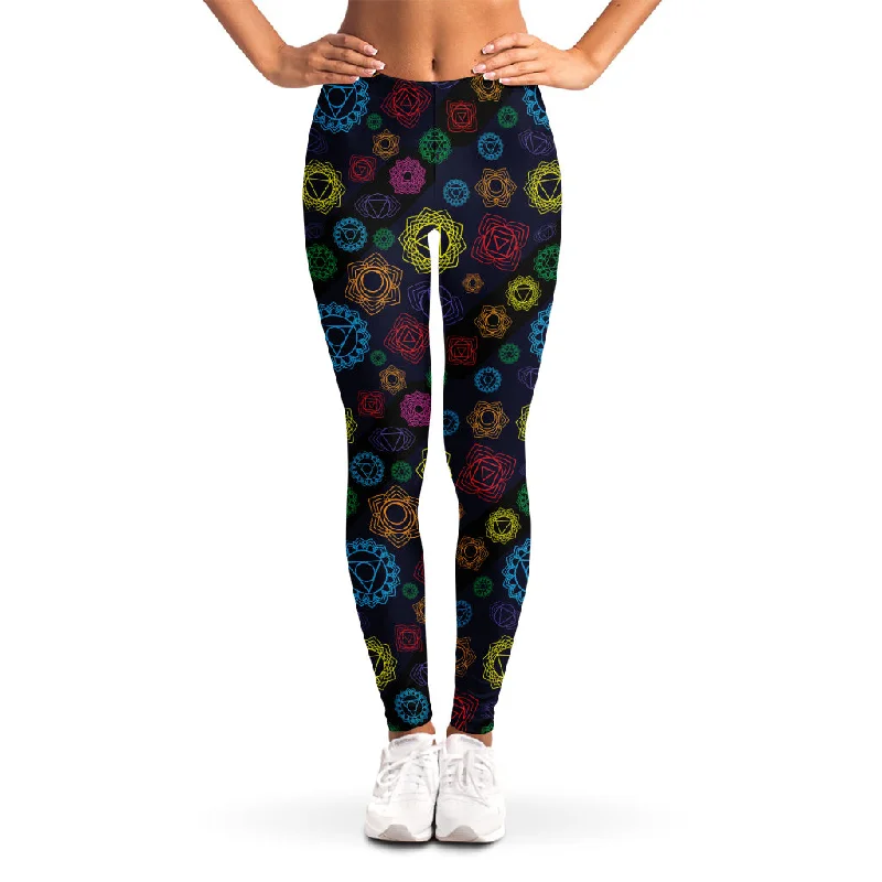 Epic Deals Colorful Seven Chakras Pattern Print Women's Leggings