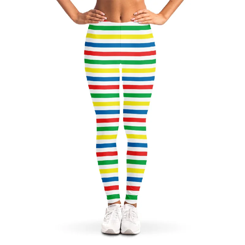 Today's Special Colorful Striped Pattern Print Women's Leggings