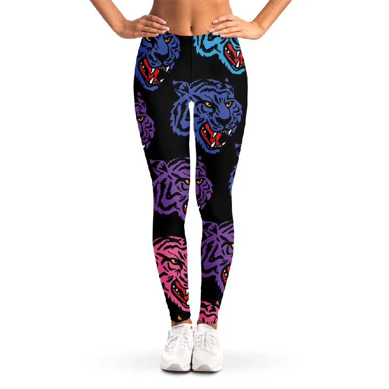 Fantastic Deals Colorful Tiger Head Pattern Print Women's Leggings