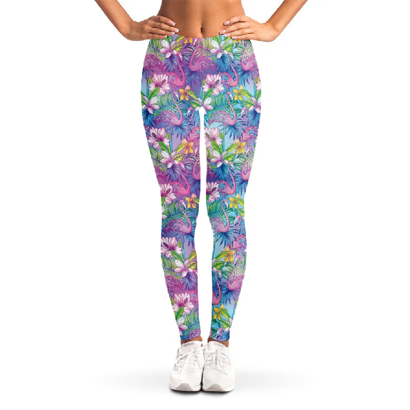 Buy More, Save More Colorful Tropical Flamingo Print Women's Leggings