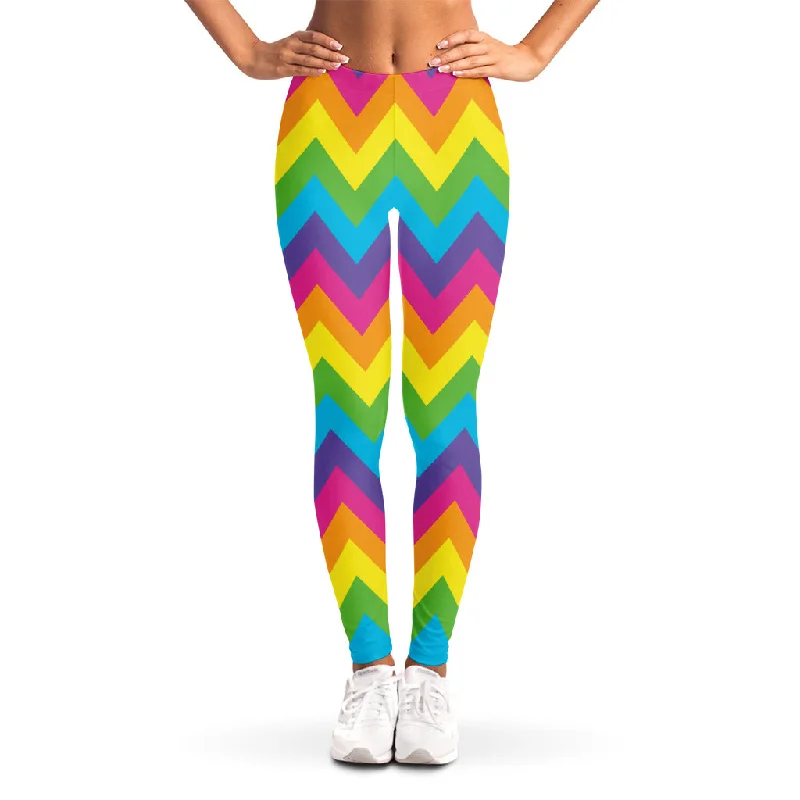 Special Discount Colorful Zigzag Pattern Print Women's Leggings