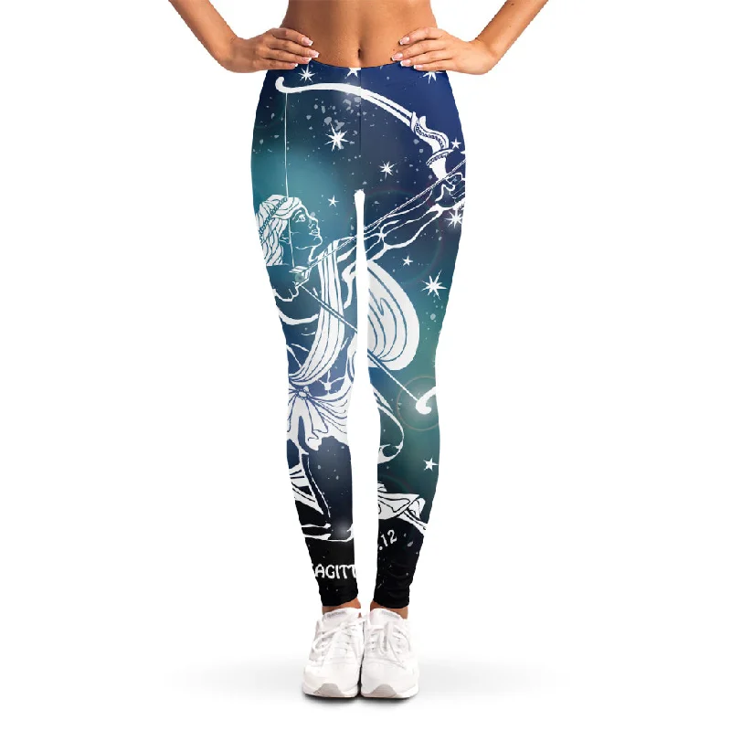 Massive Deals Constellation Of Sagittarius Print Women's Leggings