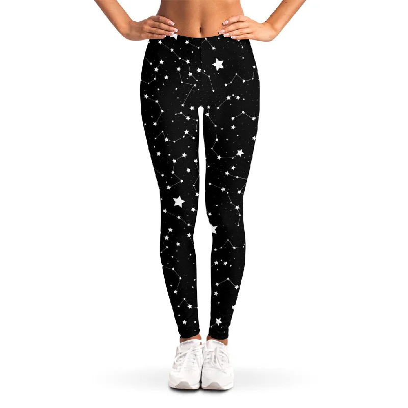 Major Savings Constellation Sky Map Pattern Print Women's Leggings