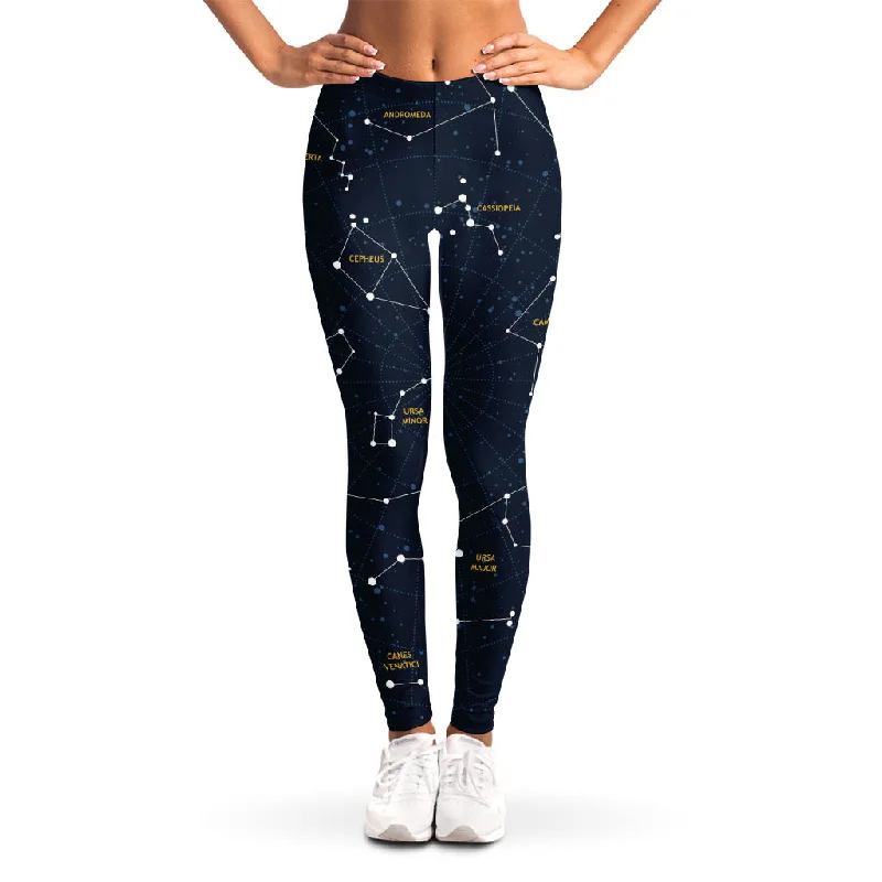 Limited Availability Constellation Sky Map Print Women's Leggings