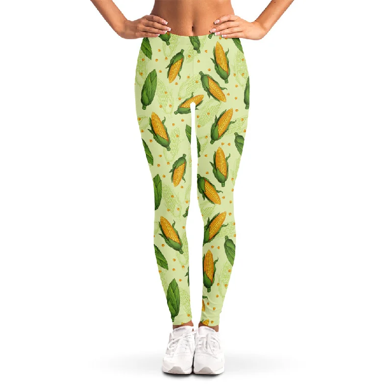 Deal Alert Corncob Pattern Print Women's Leggings