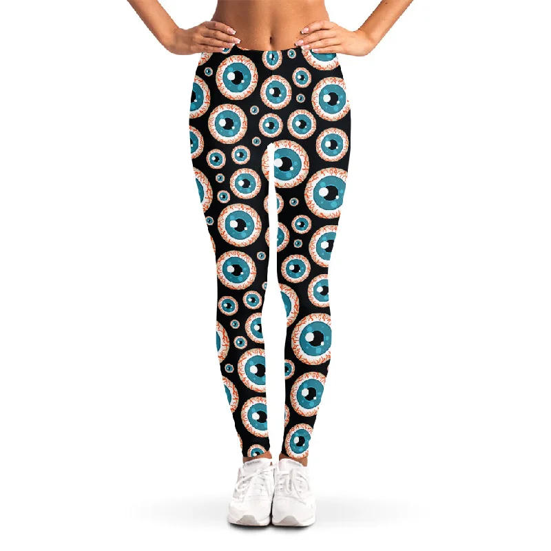 Referral Discount Creepy Eyeball Pattern Print Women's Leggings