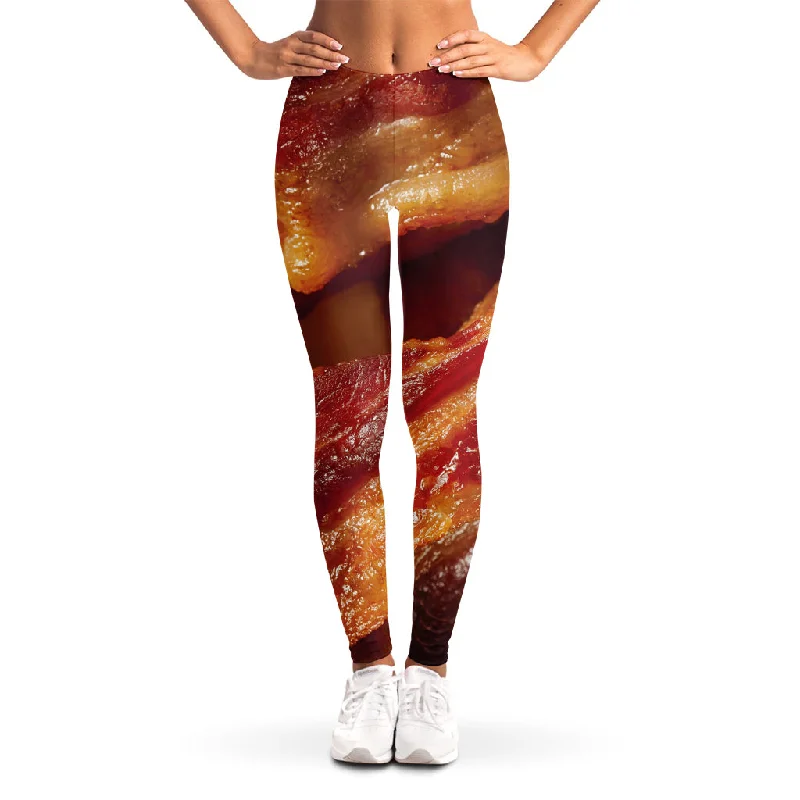 Markdown Madness Crispy Bacon Print Women's Leggings