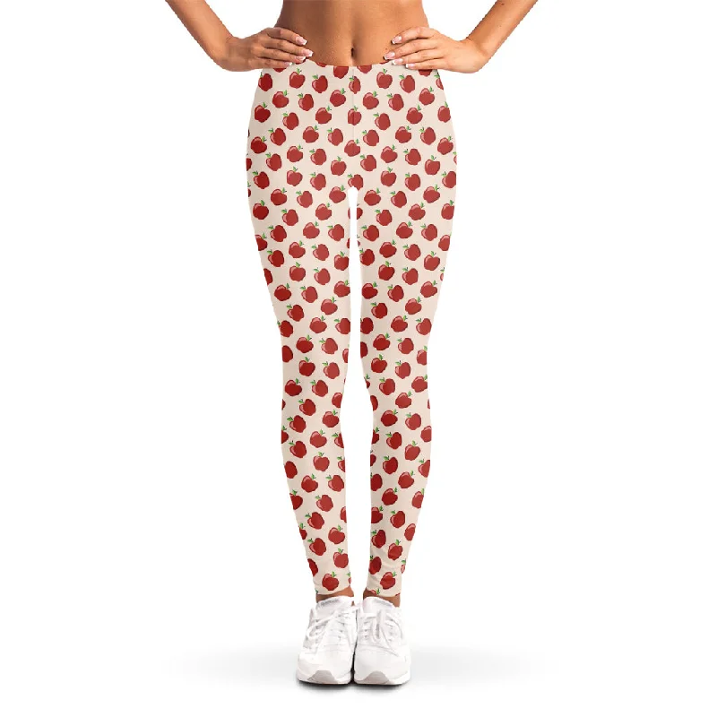Year-End Sale Cute Apple Pattern Print Women's Leggings