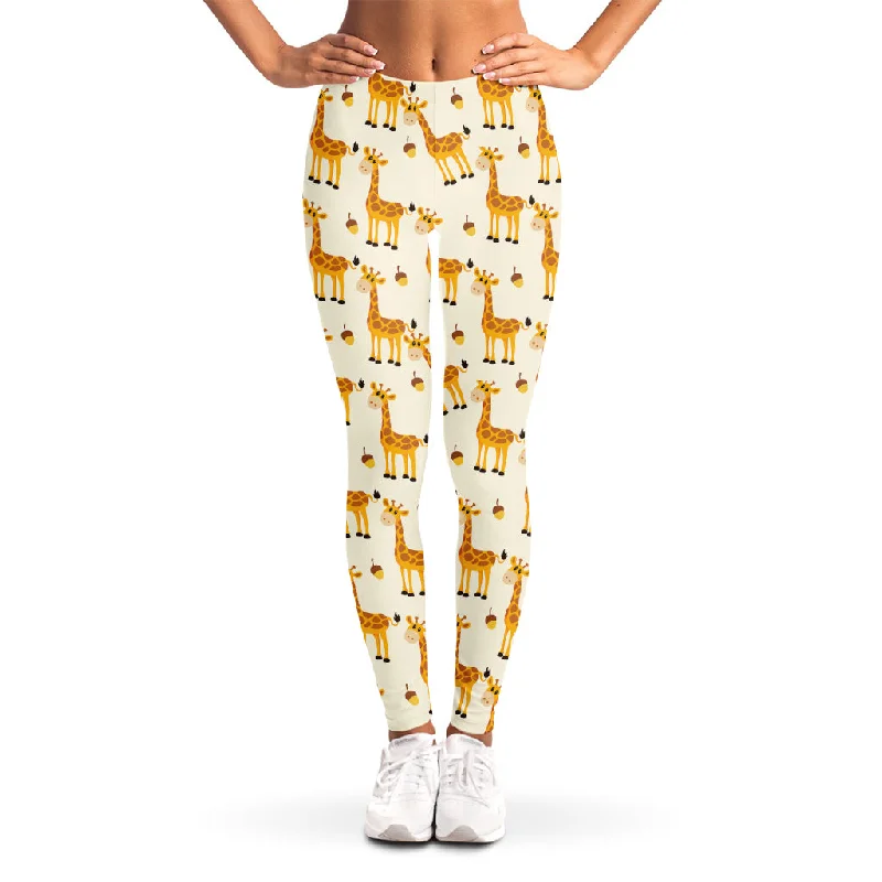 Price Slash Cute Baby Giraffe Pattern Print Women's Leggings