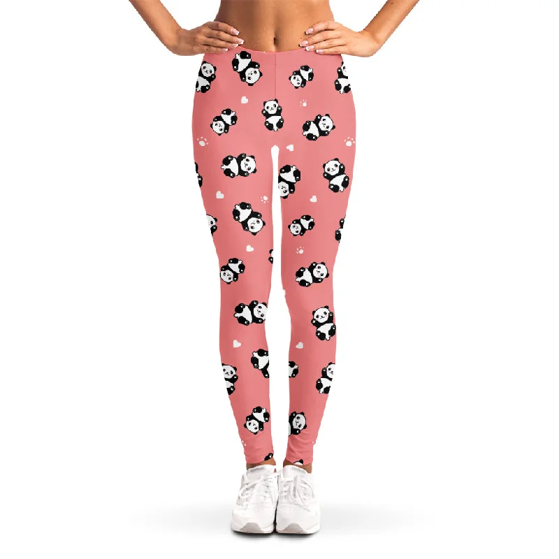Doorbuster Deal Cute Baby Panda Pattern Print Women's Leggings