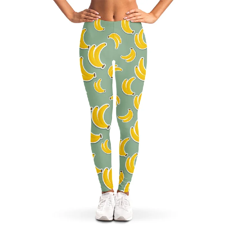 While Supplies Last Cute Banana Pattern Print Women's Leggings