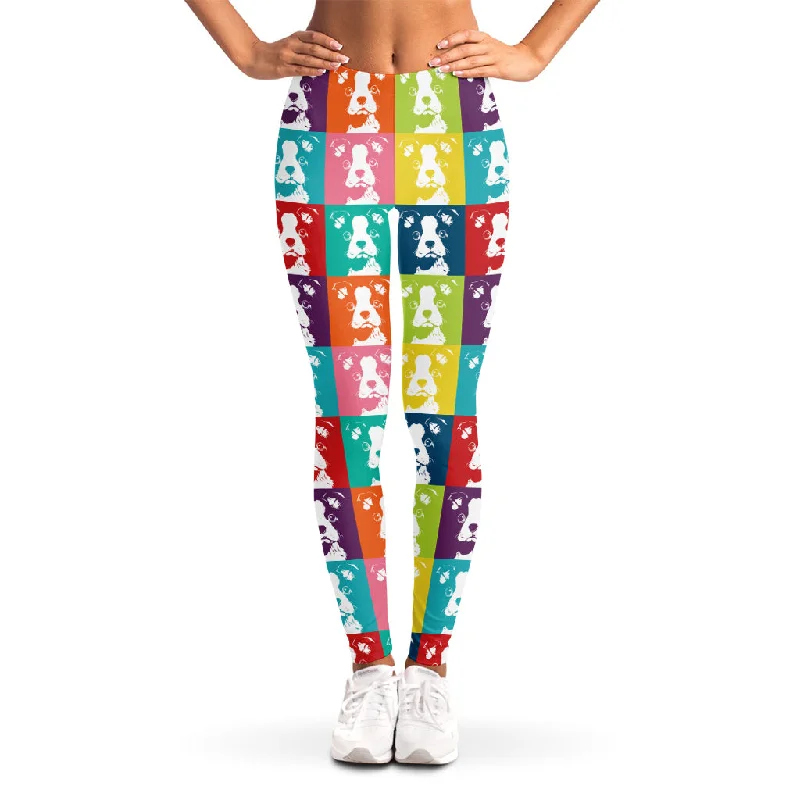 Weekend Deal Cute Boston Terrier Faces Print Women's Leggings
