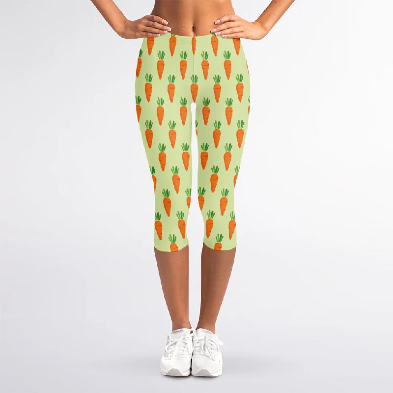 Big Savings Cute Carrot Pattern Print Women's Capri Leggings