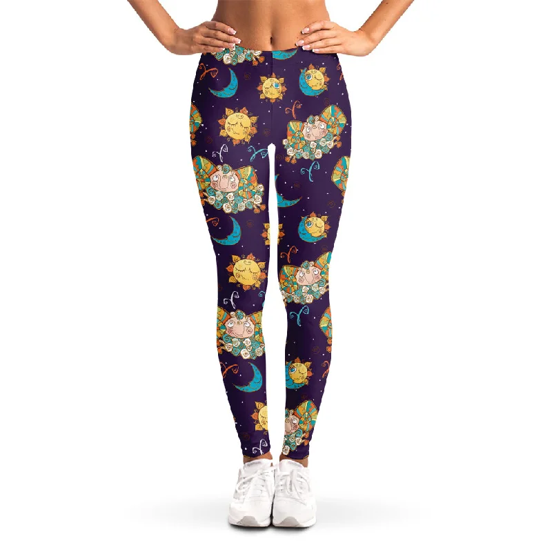 Lowest Price Cute Cartoon Aries Pattern Print Women's Leggings