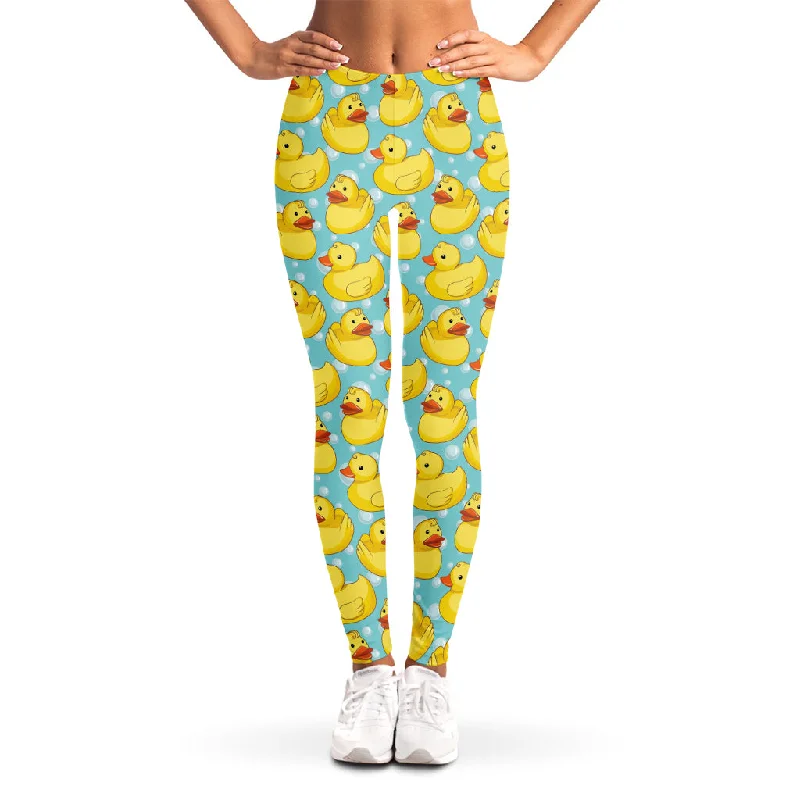 Big Discounts Cute Cartoon Duck Pattern Print Women's Leggings