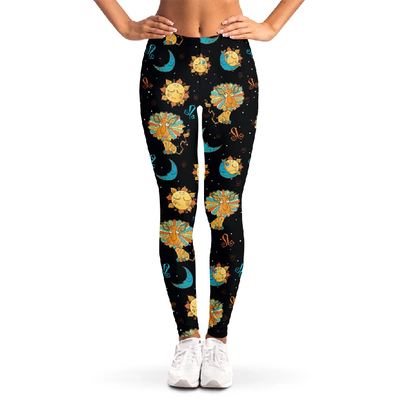 Special Savings Cute Cartoon Leo Pattern Print Women's Leggings