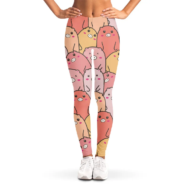 Lowest Prices Cute Cartoon Pig Pattern Print Women's Leggings
