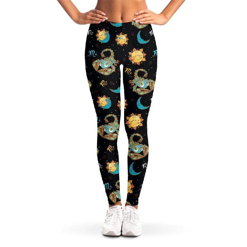 Clearance Items Cute Cartoon Scorpio Pattern Print Women's Leggings