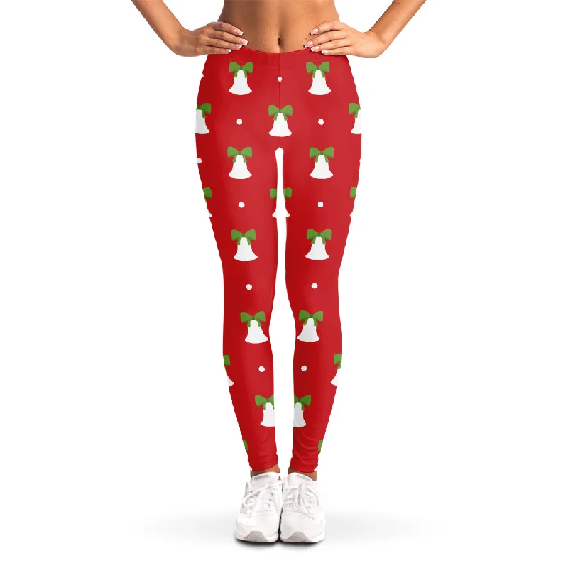 Super Sale Cute Christmas Bell Pattern Print Women's Leggings