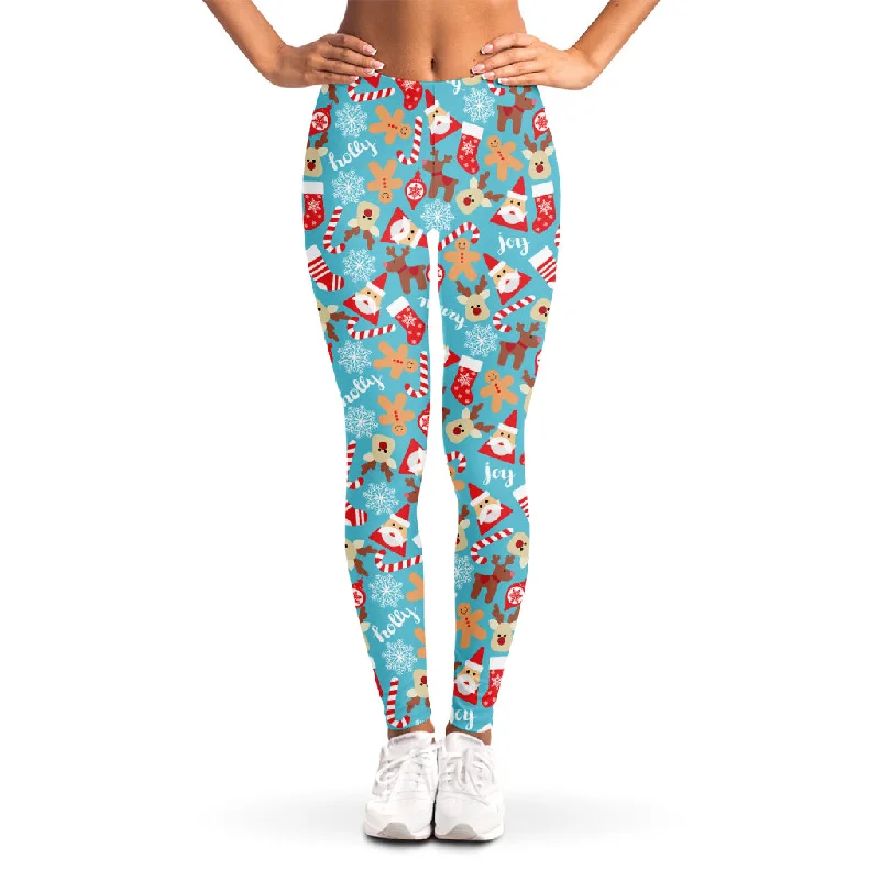 Super Bargain Cute Christmas Elements Pattern Print Women's Leggings
