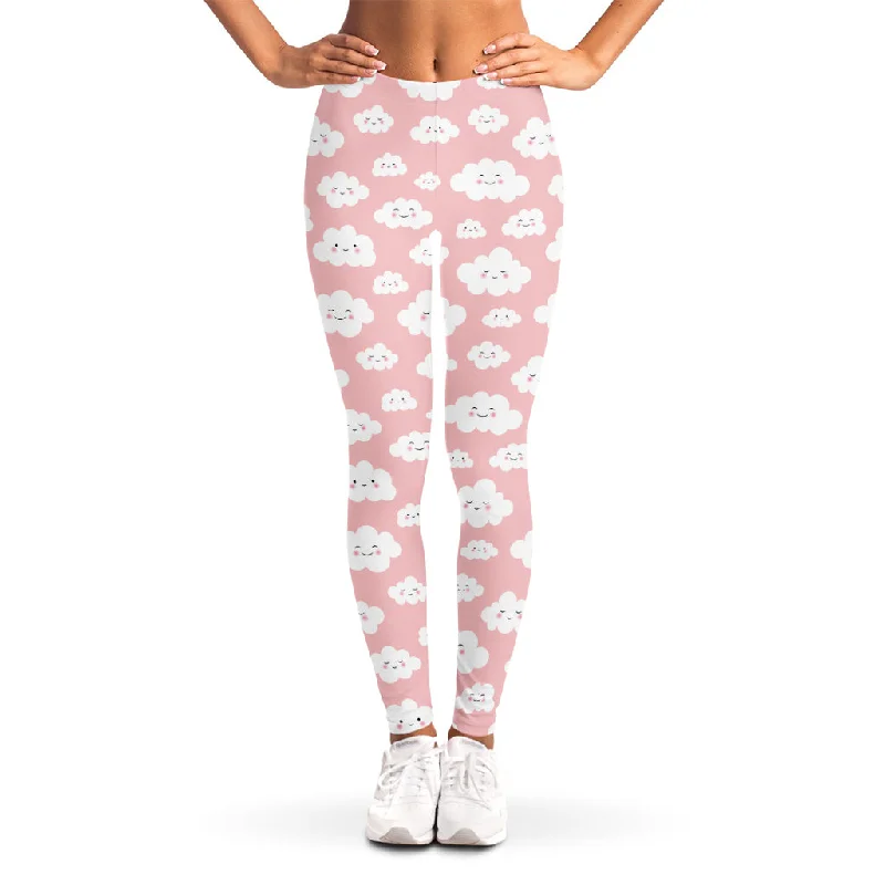 Low Prices Cute Cloud Pattern Print Women's Leggings