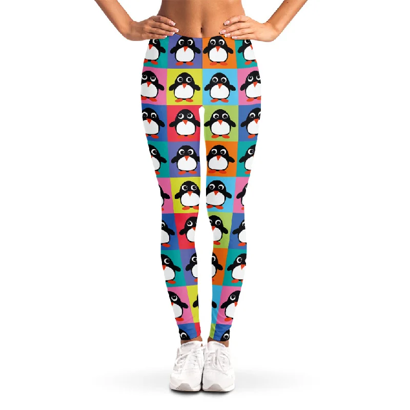 Price Cut Cute Colorful Penguin Pattern Print Women's Leggings