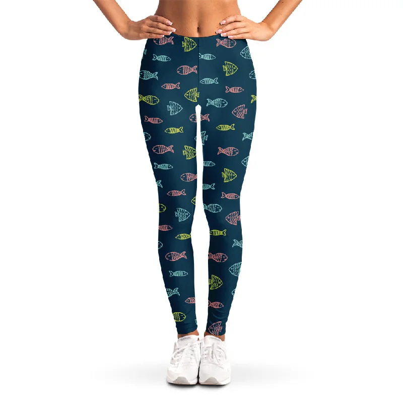Deal Zone Cute Fish Pattern Print Women's Leggings