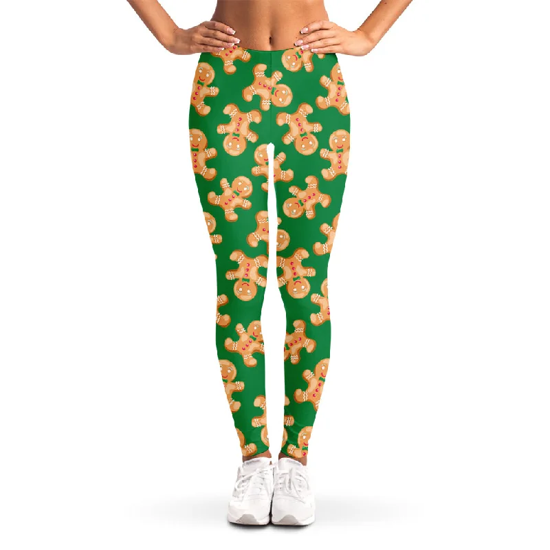 Loyalty Reward Cute Gingerbread Man Pattern Print Women's Leggings