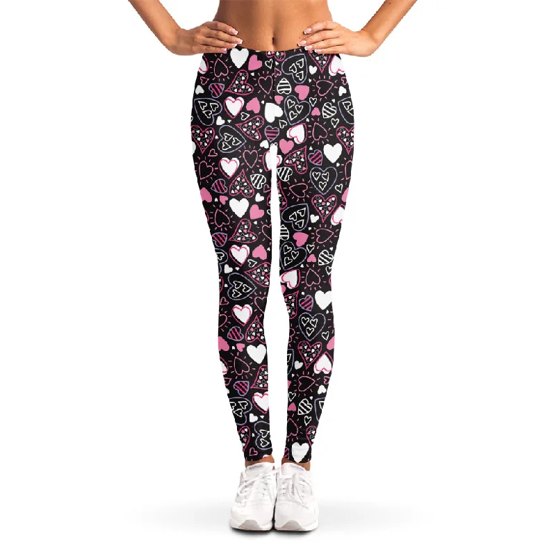 Anniversary Sale Cute Girly Heart Pattern Print Women's Leggings