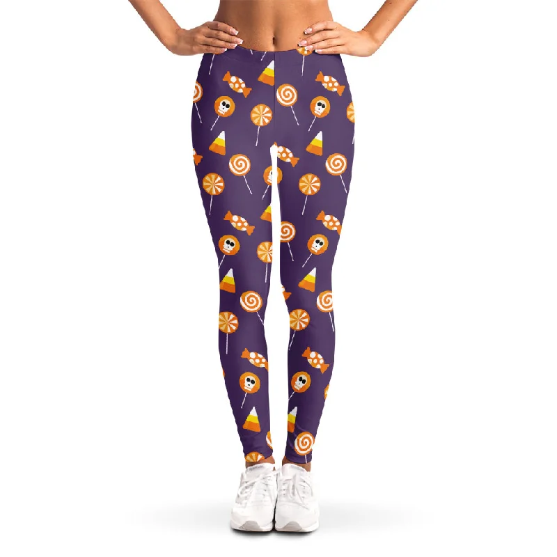 Price Slash Cute Halloween Candy Pattern Print Women's Leggings
