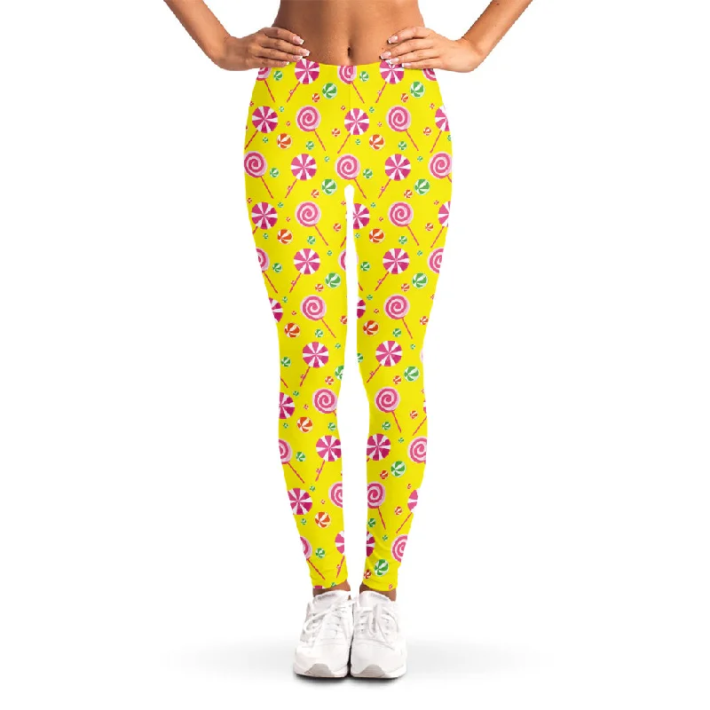 Quick Sale Cute Lollipop Pattern Print Women's Leggings