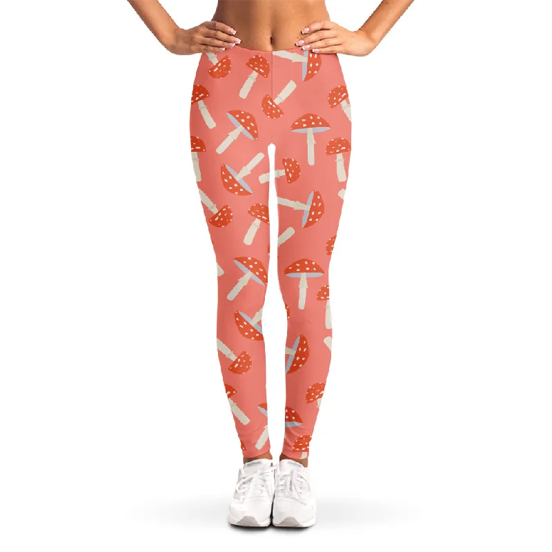 Final Clearance Cute Mushroom Pattern Print Women's Leggings